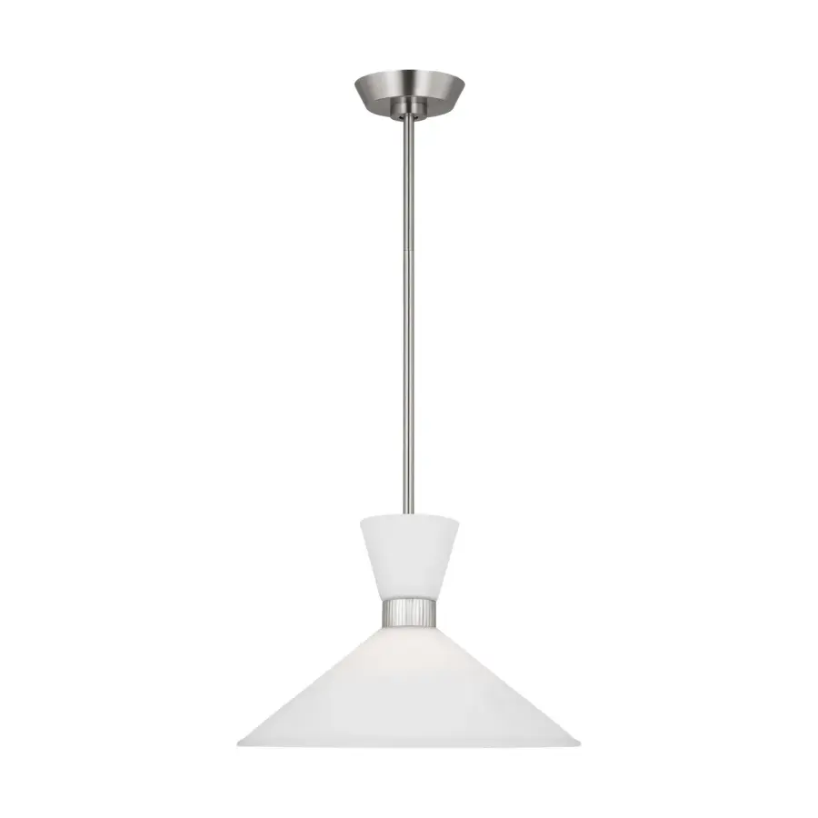 Belcarra One Light Pendant in Brushed Steel