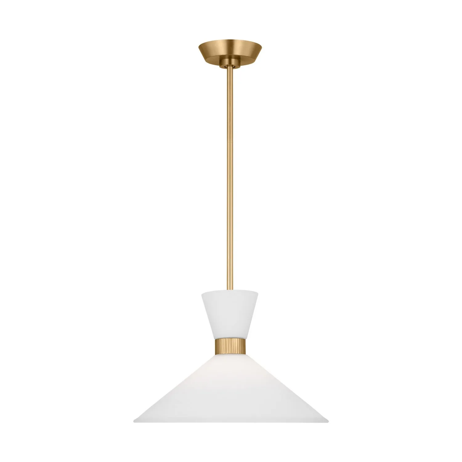 Belcarra One Light Pendant in Satin Brass
