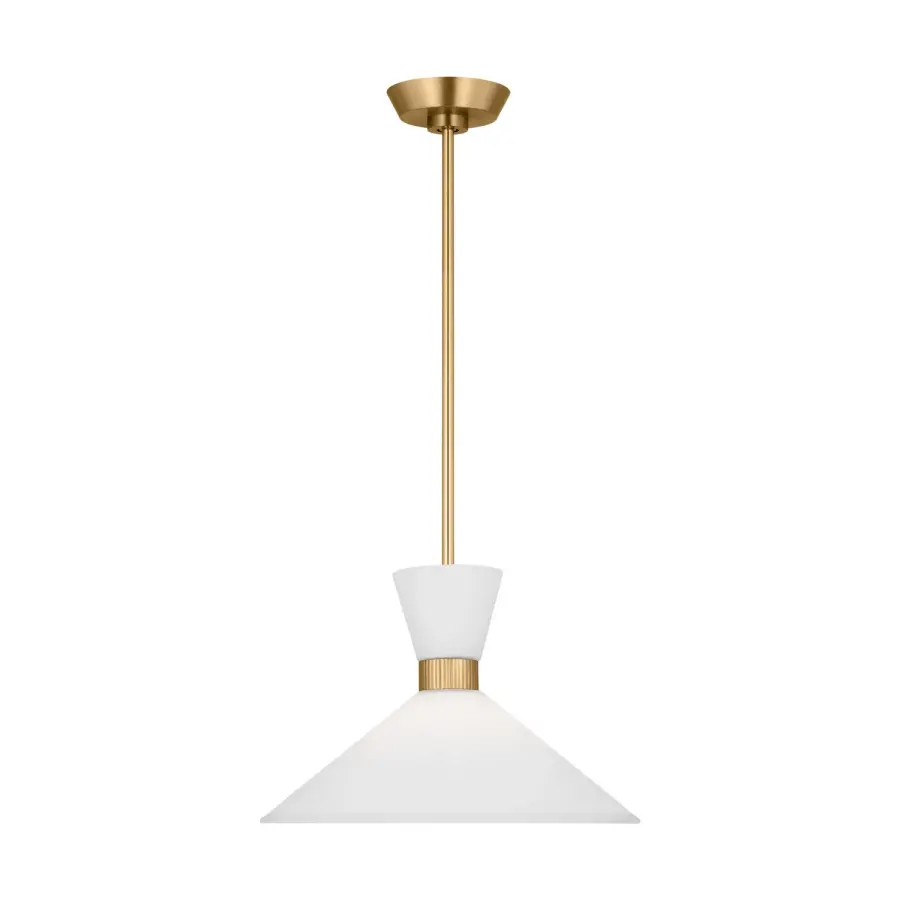 Belcarra One Light Pendant in Satin Brass