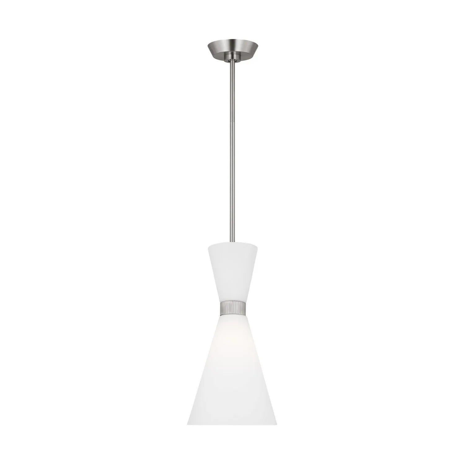 Belcarra One Light Pendant in Brushed Steel