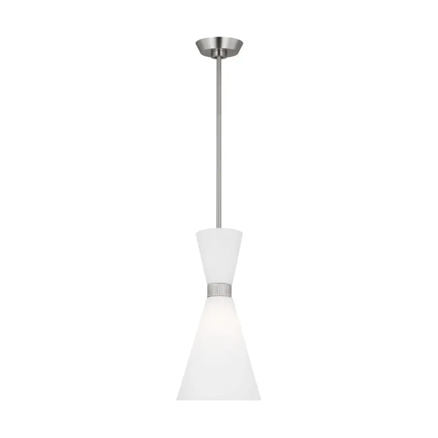 Belcarra One Light Pendant in Brushed Steel