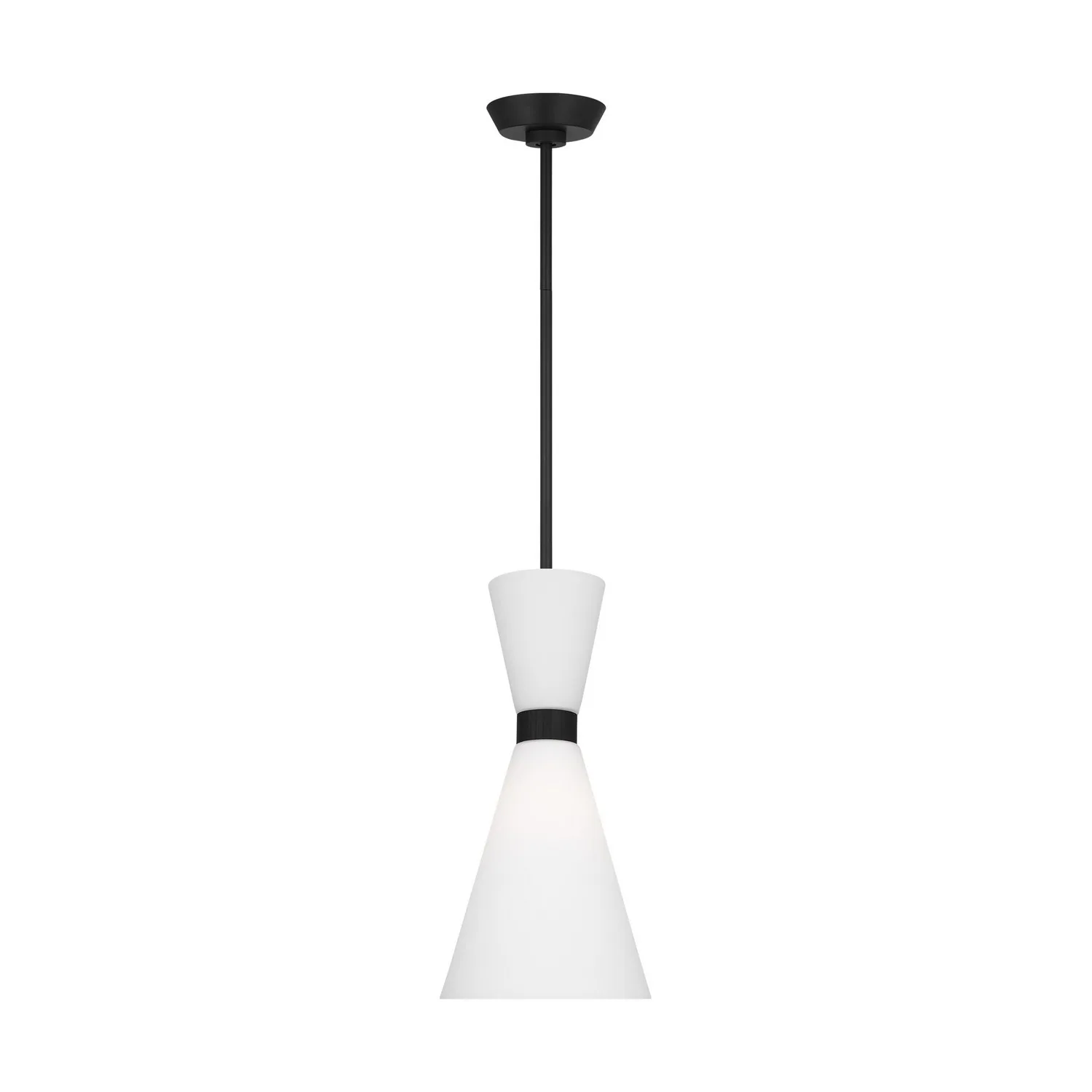 Belcarra One Light Pendant in Midnight Black