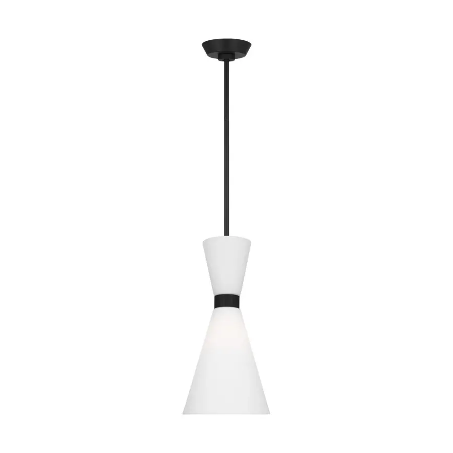 Belcarra One Light Pendant in Midnight Black