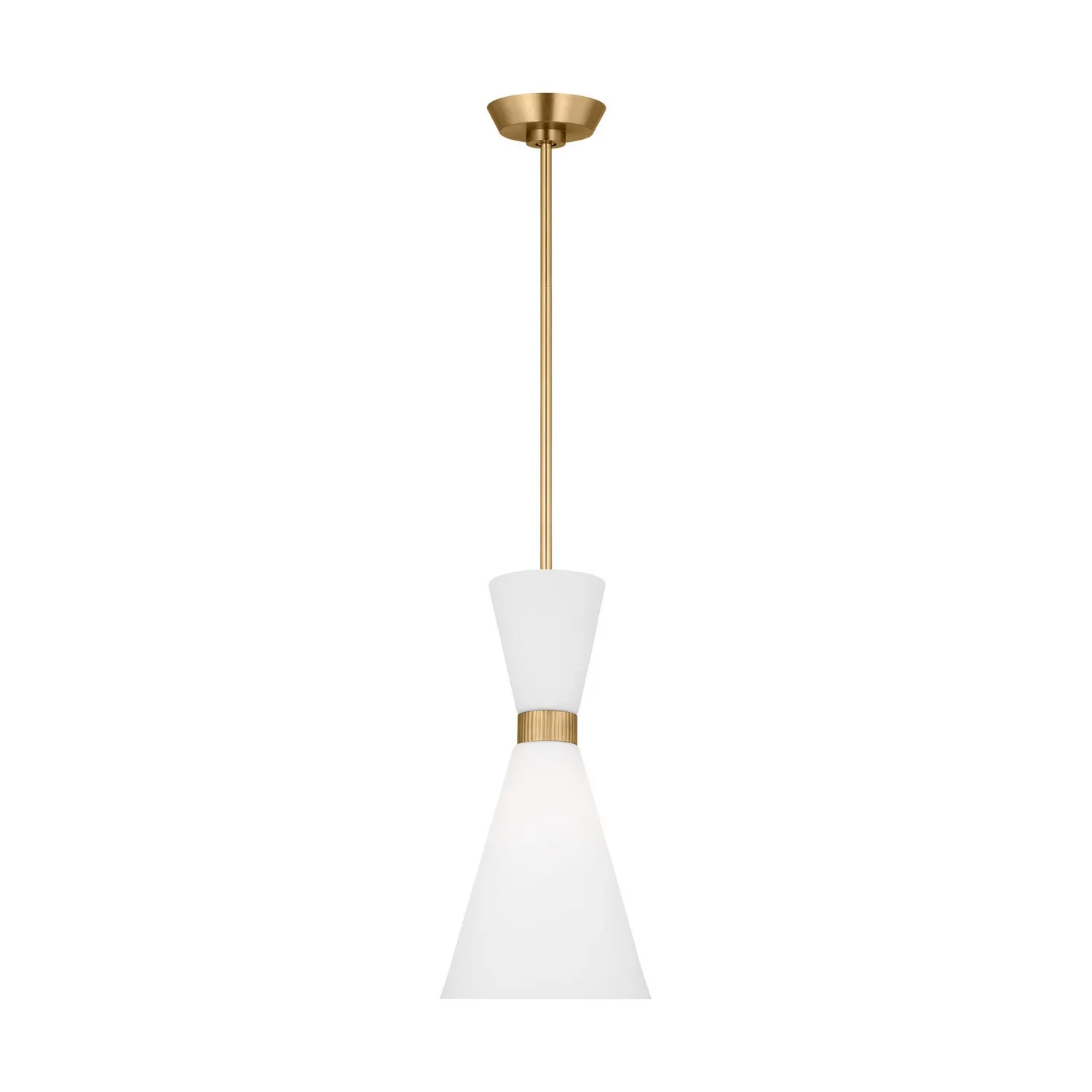 Belcarra One Light Pendant in Satin Brass