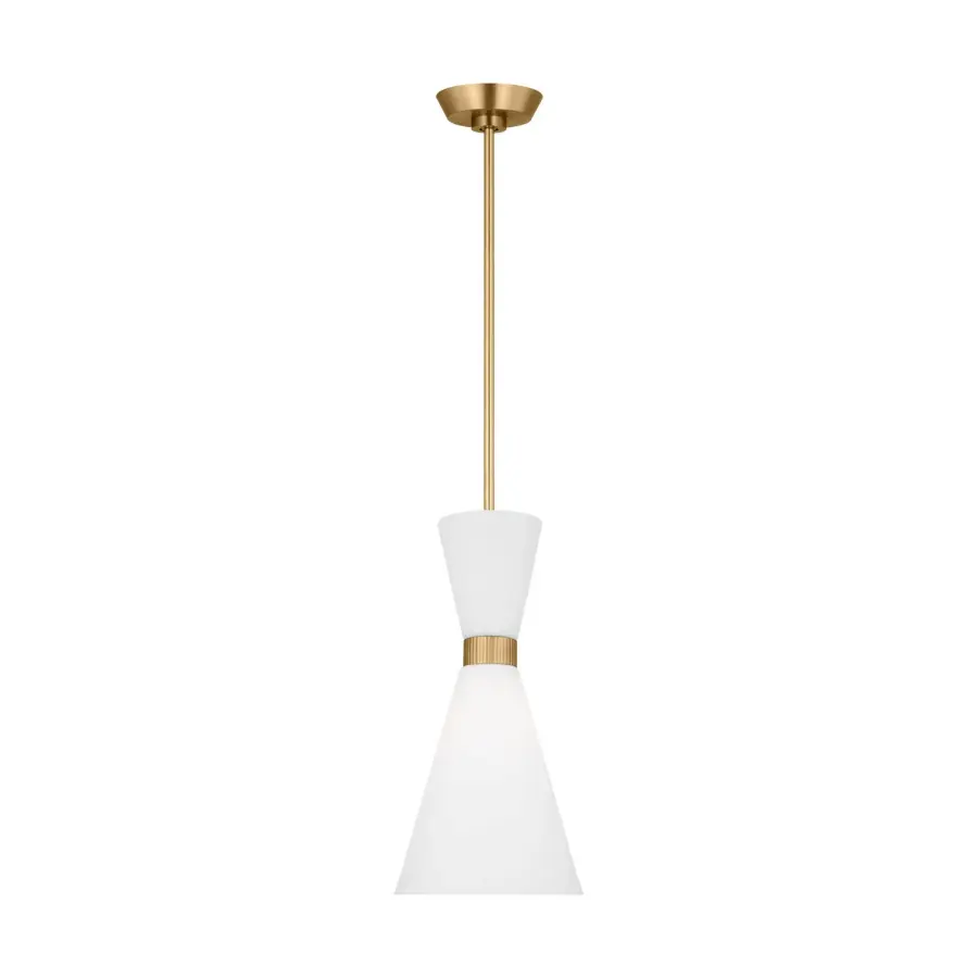 Belcarra One Light Pendant in Satin Brass