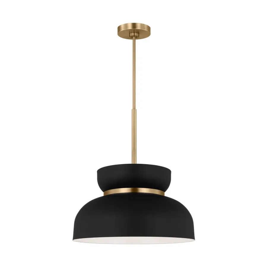 Pemberton One Light Pendant in Midnight Black