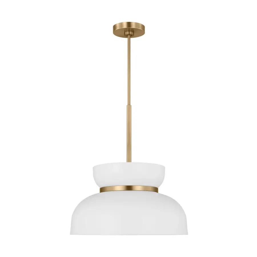 Pemberton One Light Pendant in Matte White