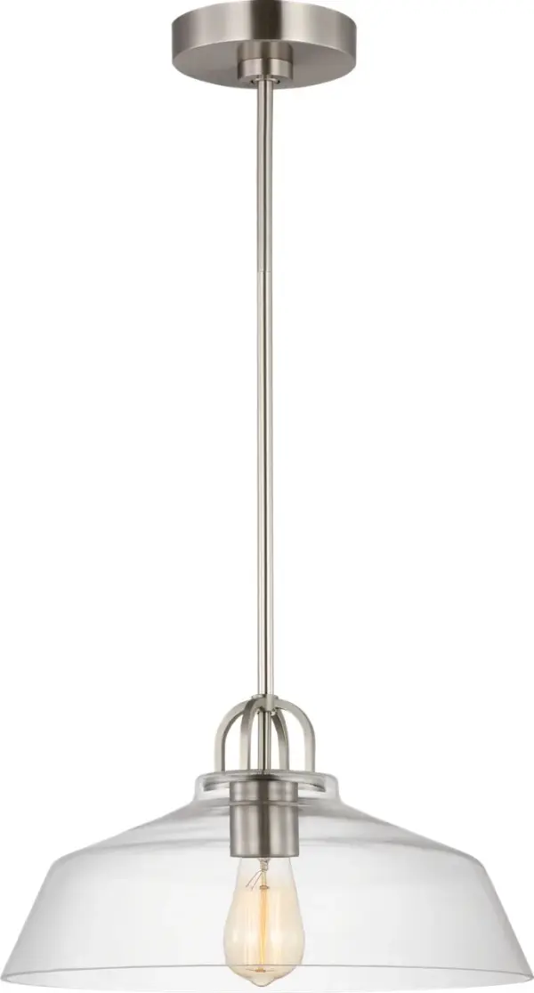Payton Small Pendant in Brushed Steel - Image 2