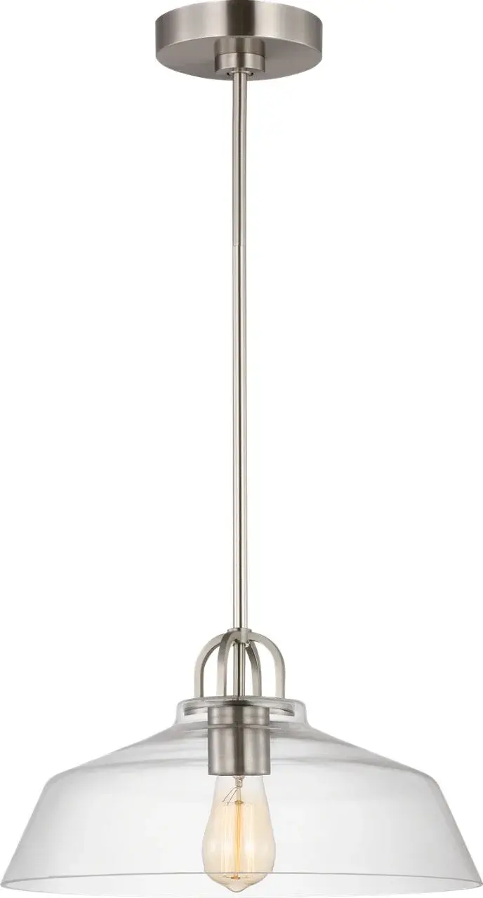 Payton Small Pendant in Brushed Steel - Image 2