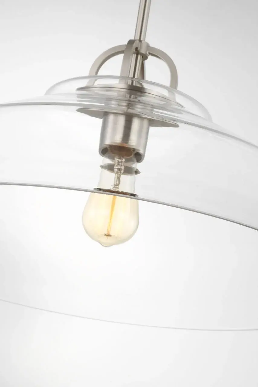 Payton Small Pendant in Brushed Steel - Image 3
