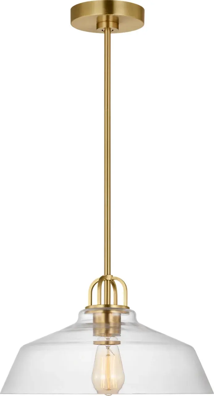 Payton Small Pendant in Satin Brass - Image 1