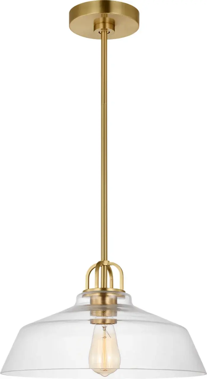 Payton Small Pendant in Satin Brass - Image 2