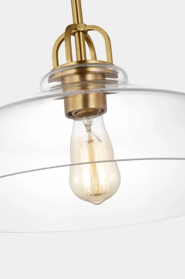 Payton Small Pendant in Satin Brass - Image 3