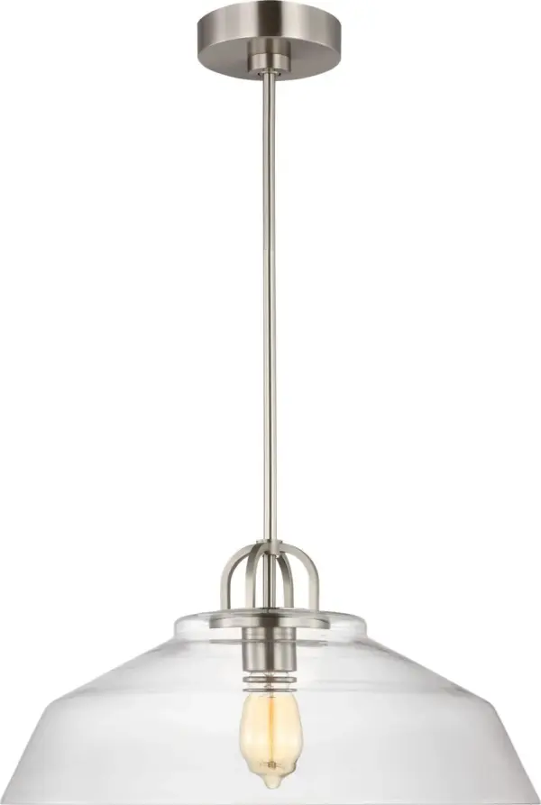 Payton Medium Pendant in Brushed Steel - Image 1
