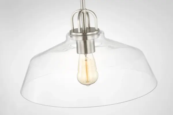 Payton Medium Pendant in Brushed Steel - Image 4