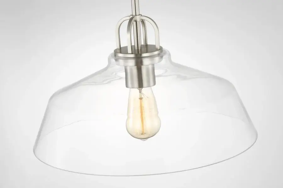 Payton Medium Pendant in Brushed Steel - Image 4
