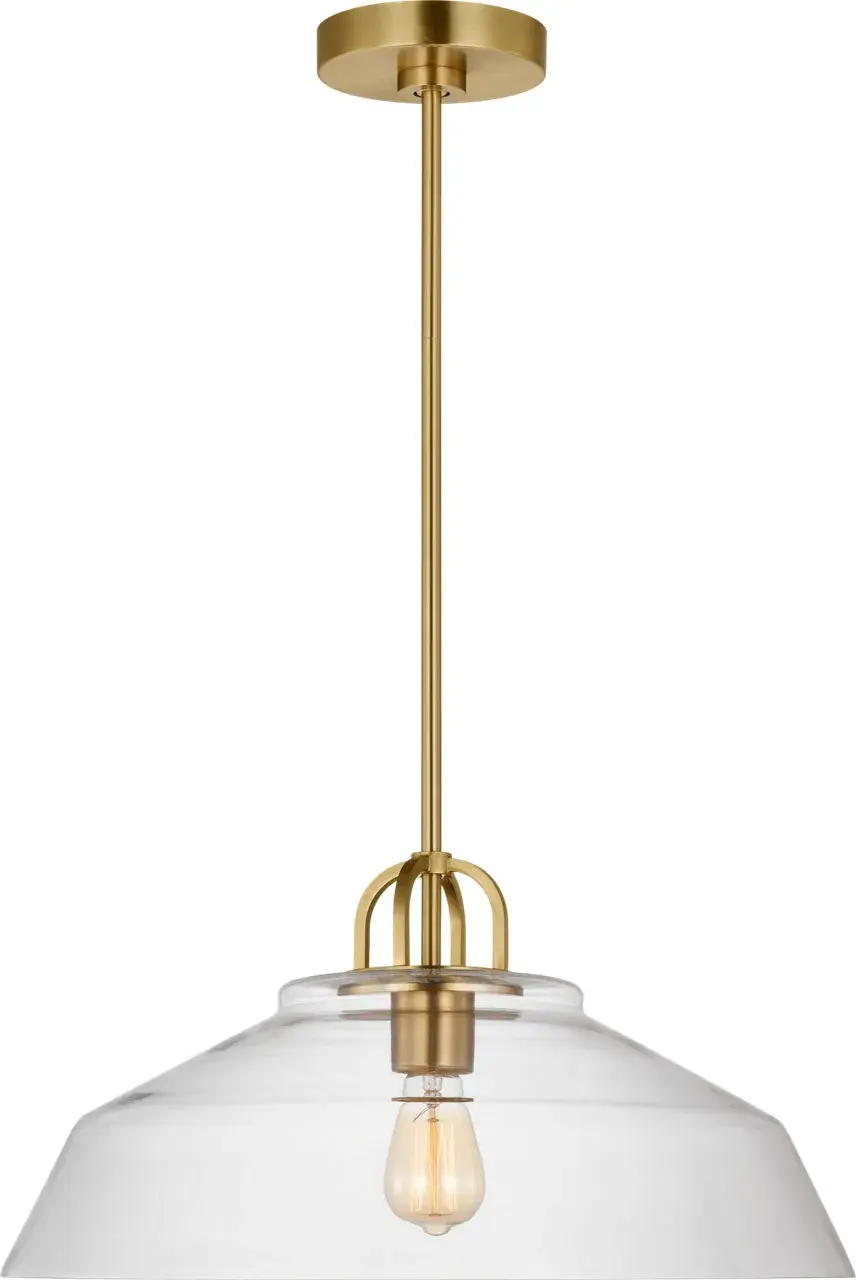 Payton Medium Pendant in Satin Brass - Image 1