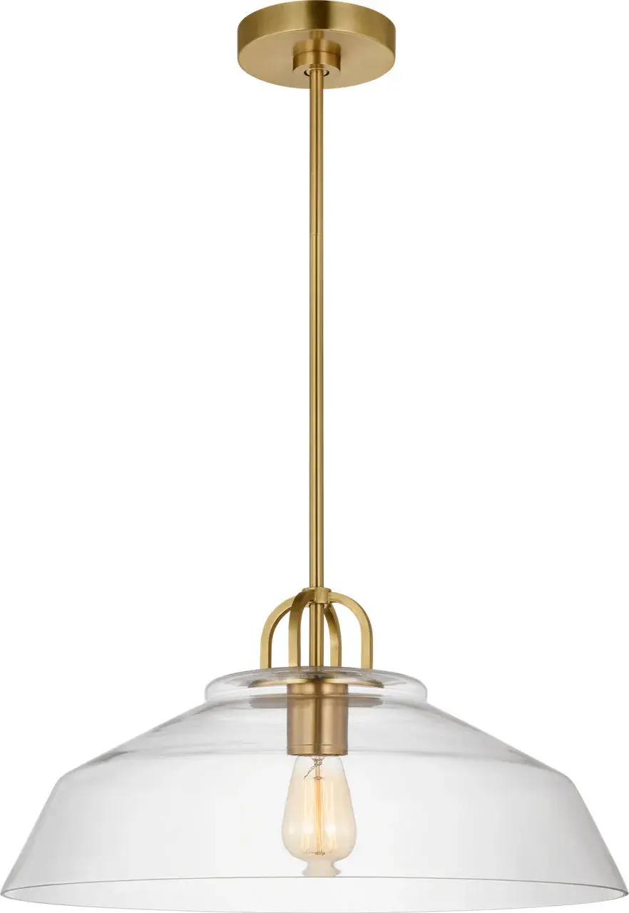 Payton Medium Pendant in Satin Brass - Image 2
