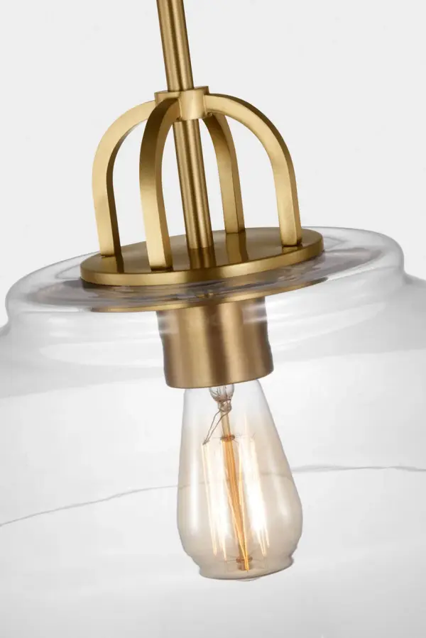 Payton Medium Pendant in Satin Brass - Image 3