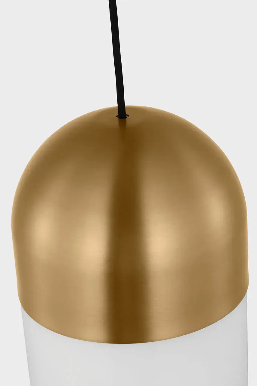 Foster Medium Pendant in Satin Brass - Image 3