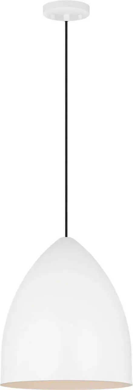 Huron Medium Pendant in Matte White - Image 1