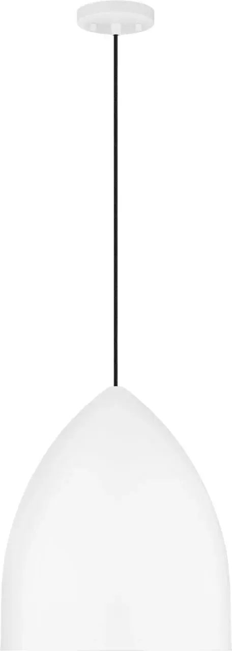 The Huron Large Pendant delivers modern sophistication with its generously curved steel shade and flawless matte white finish. Damp-rated for versatile placement, it provides soft, even lighting perfect for kitchens, dining areas, and entryways.