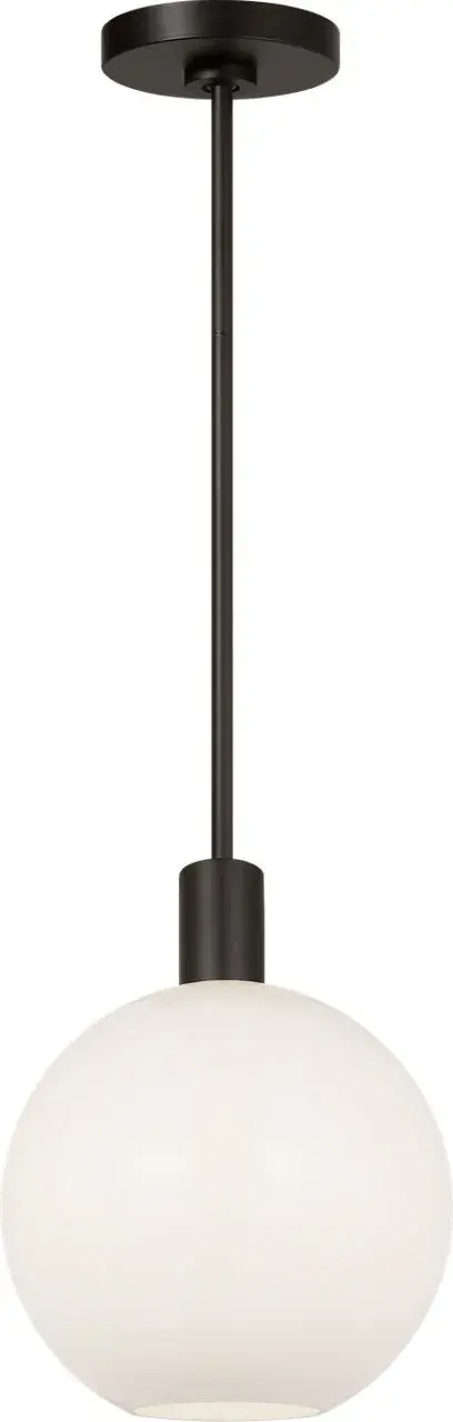 The Colewood Small Pendant delivers modern sophistication in a compact form. Its Midnight Black finish adds dramatic contrast while the small scale makes it ideal for kitchen islands, breakfast nooks, or clustered installations. - alternate view