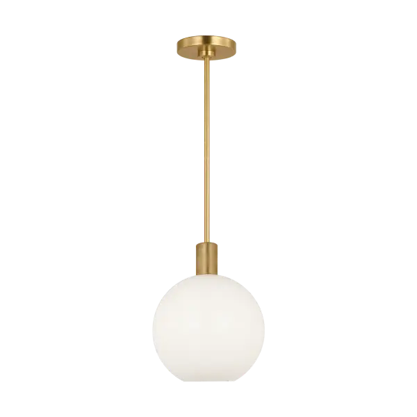 The Colewood Small Pendant offers refined style in a compact form. Its satin brass finish adds warmth and sophistication to intimate spaces, making it ideal for kitchen islands, powder rooms, or hallways.