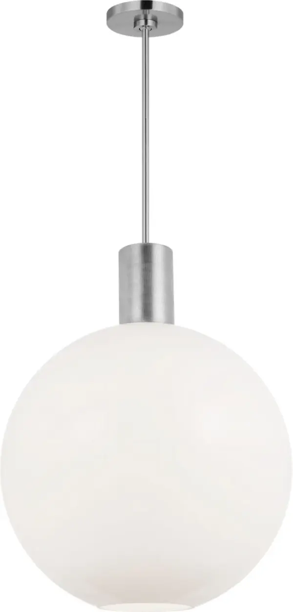 The Colewood Large Pendant combines transitional design with a sophisticated brushed nickel finish, making it an ideal choice for dining rooms and kitchen islands. Its substantial size creates visual impact while maintaining versatility. - alternate view