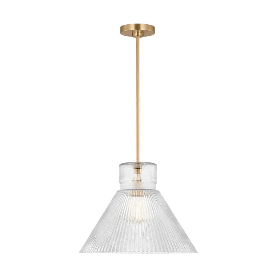 Liouet Large Pendant in Satin Brass - Image 1
