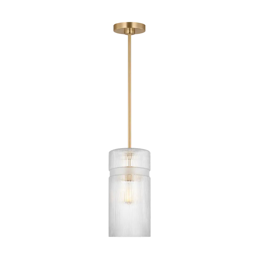 Liouet Small Pendant in Satin Brass - Image 1