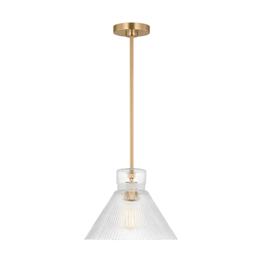 Liouet Medium Pendant in Satin Brass - Image 1