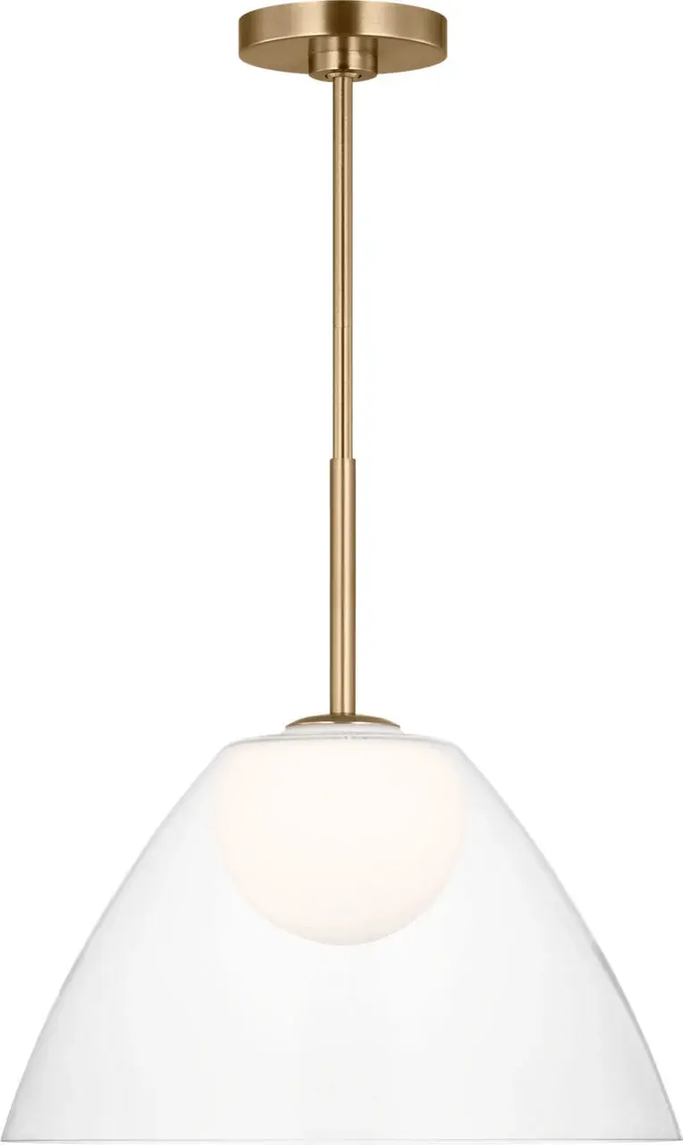 Suma Medium Pendant in Satin Brass - Image 2