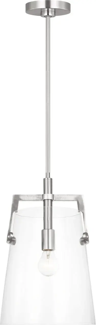 Crofton Medium Pendant in Brushed Nickel - Image 1