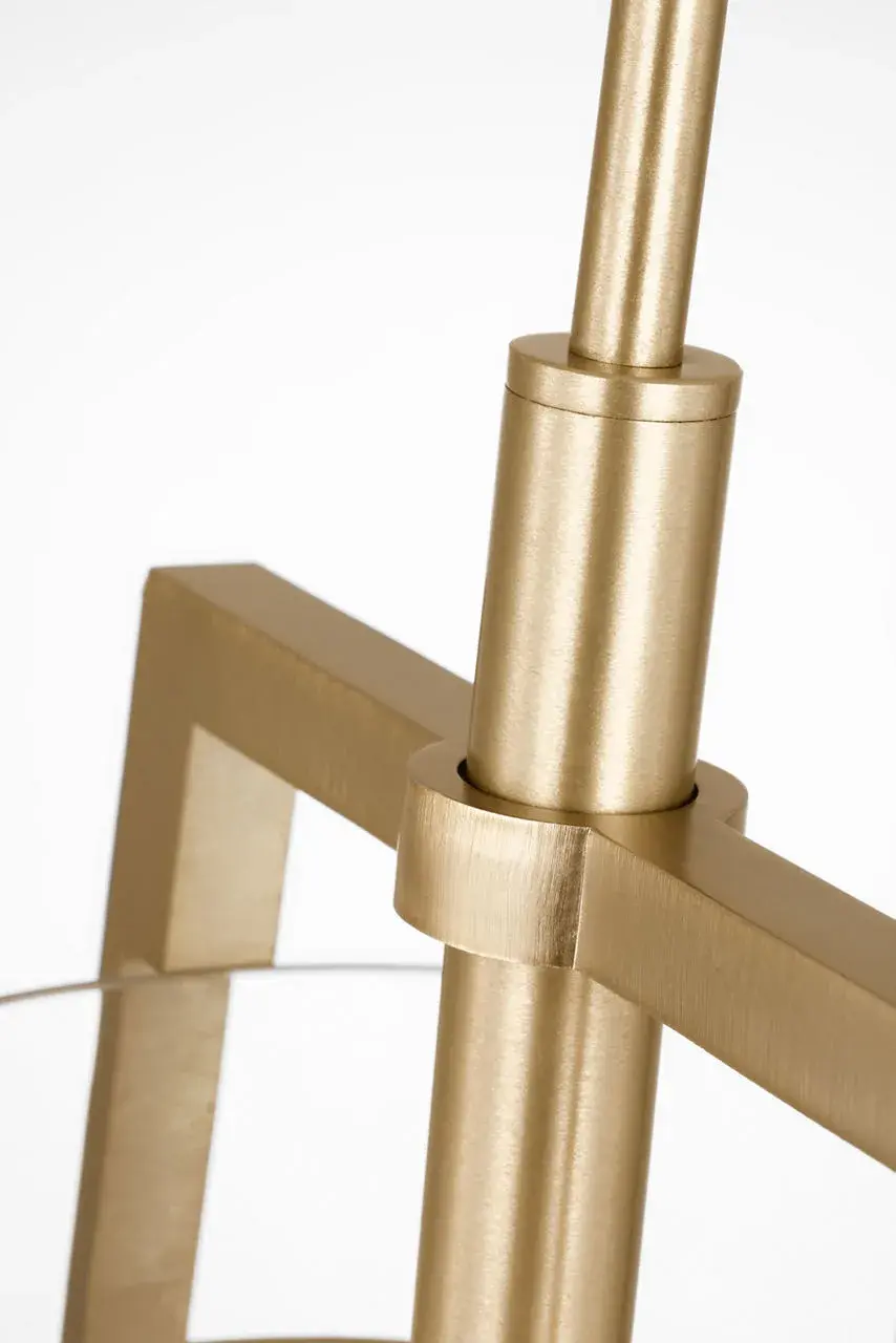 Crofton Medium Pendant in Satin Brass - Image 4