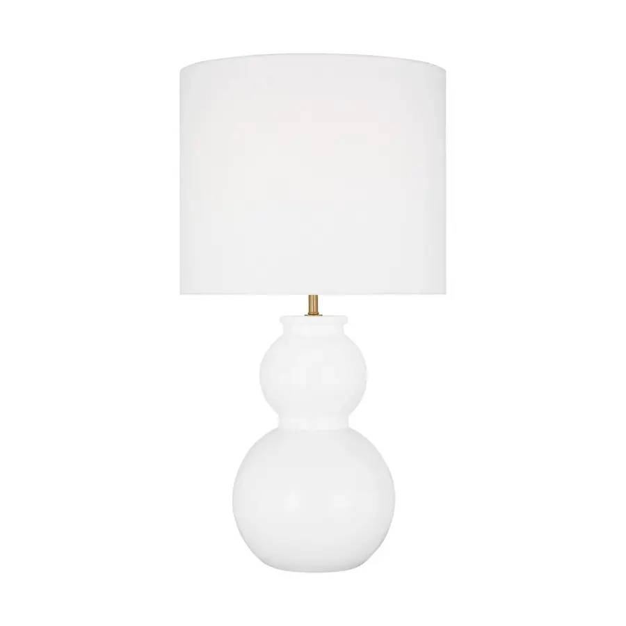 Buckley One Light Table Lamp in Gloss White
