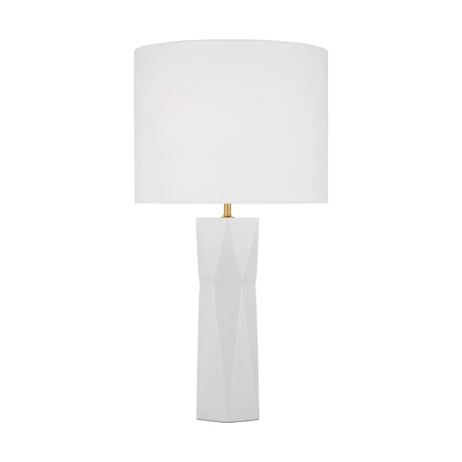 Fernwood One Light Table Lamp in Gloss White