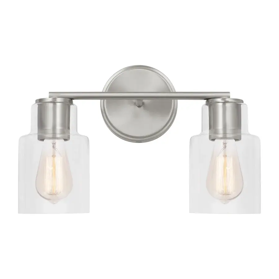 Sayward Two Light Bath Sconce in Brushed Steel