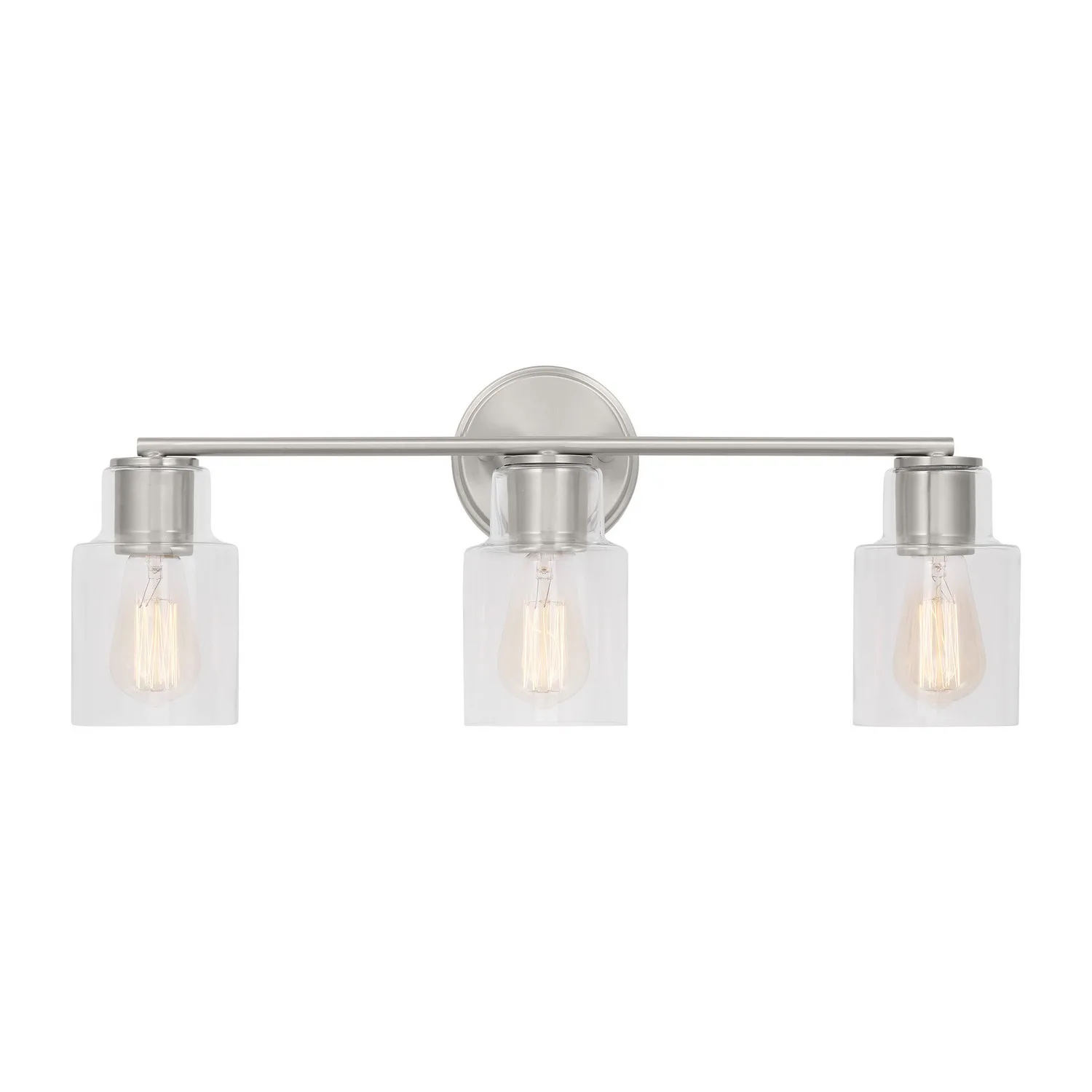 Sayward Three Light Bath Sconce in Brushed Steel