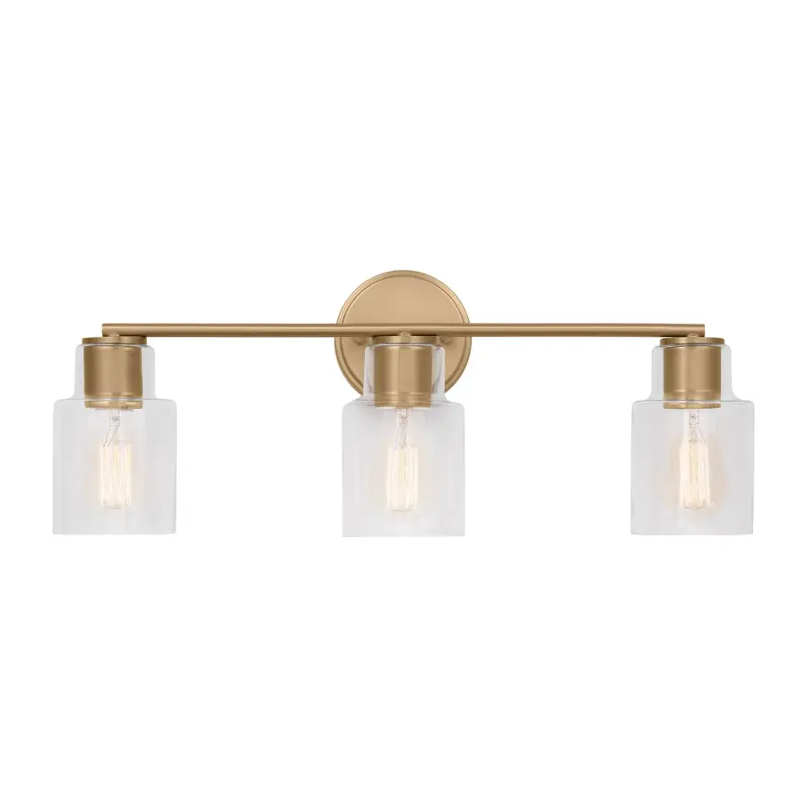 Sayward Three Light Bath Sconce in Satin Brass