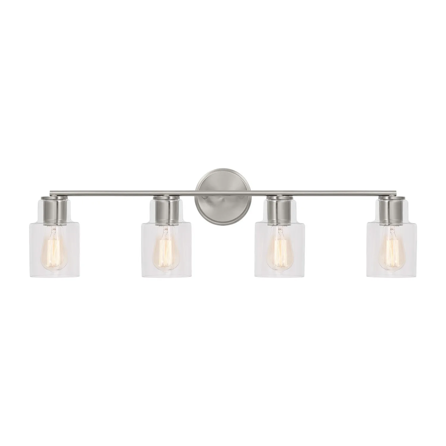 Sayward Four Light Bath Sconce in Brushed Steel