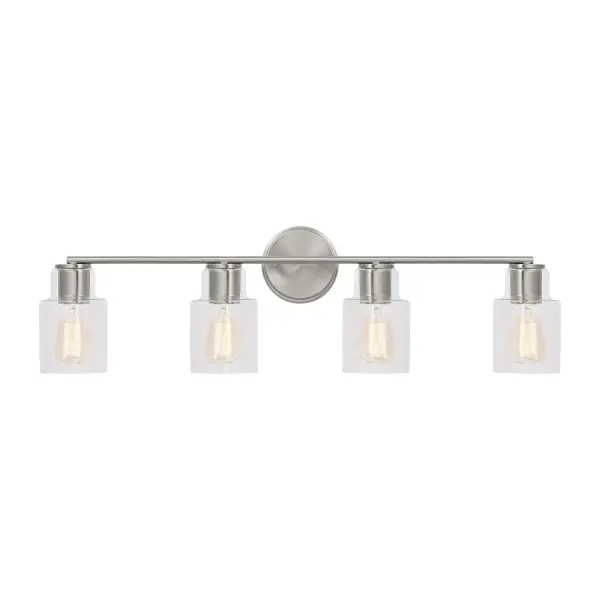 Sayward Four Light Bath Sconce in Brushed Steel
