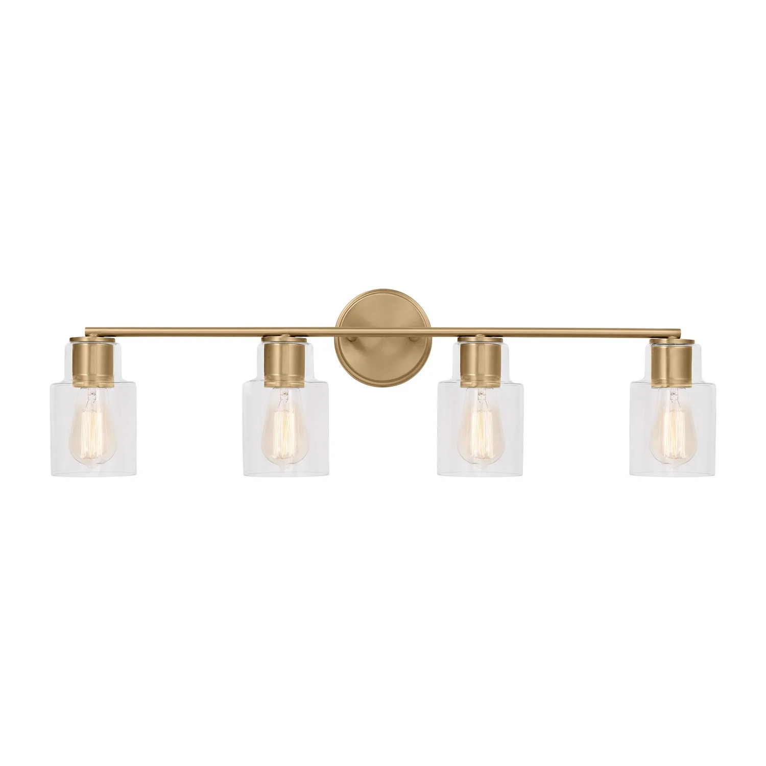 Sayward Four Light Bath Sconce in Satin Brass