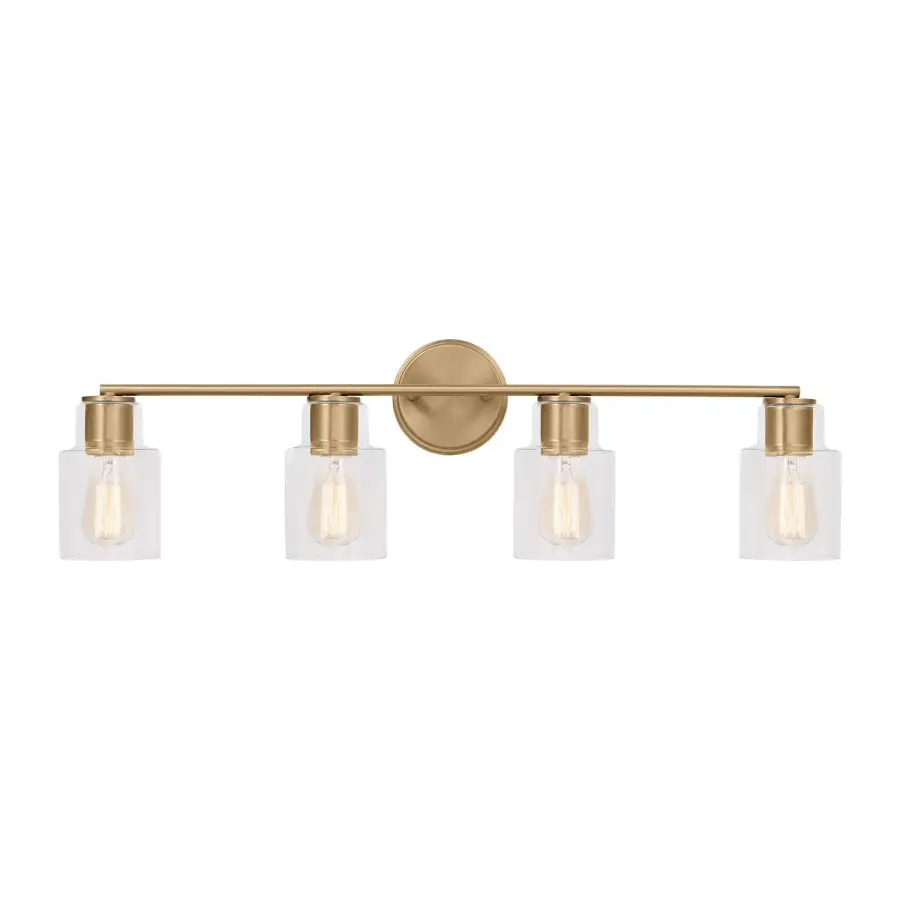 Sayward Four Light Bath Sconce in Satin Brass