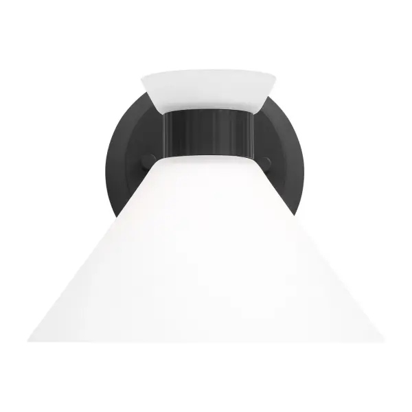 Belcarra One Light Wall Sconce in Midnight Black