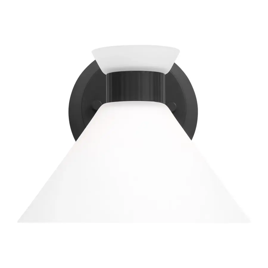 Belcarra One Light Wall Sconce in Midnight Black