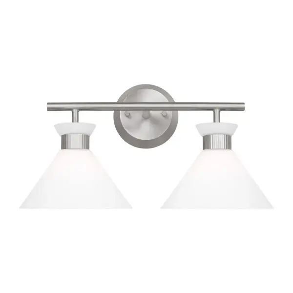Belcarra Two Light Bath Sconce in Brushed Steel