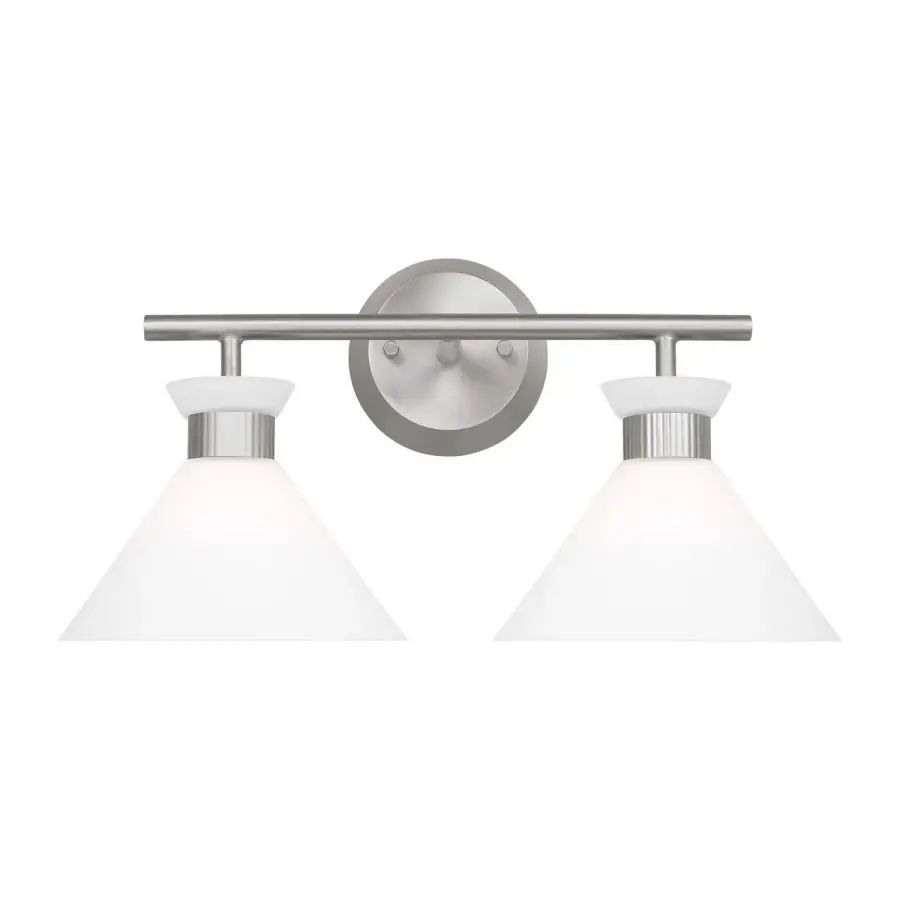 Belcarra Two Light Bath Sconce in Brushed Steel