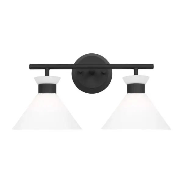 Belcarra Two Light Bath Sconce in Midnight Black