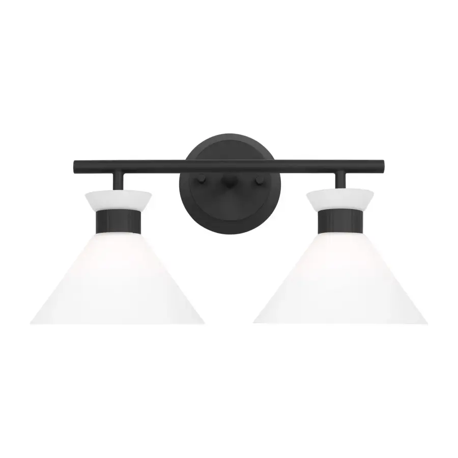Belcarra Two Light Bath Sconce in Midnight Black